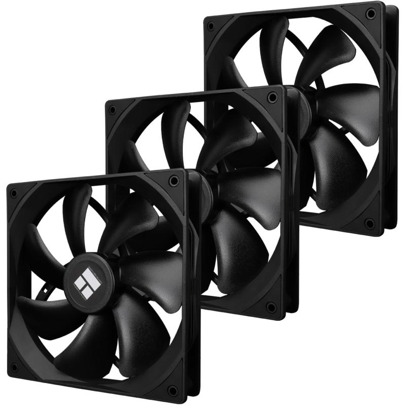 Thermalright TL-C14C X3 CPUケースファン140mm PWMファンサイレントコンピューター 1500RPM速度 CPU冷却ブラック 3数量