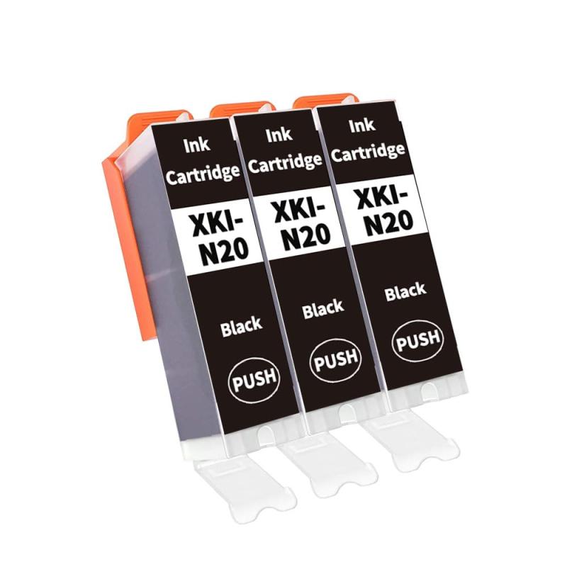樂天商城 - Canon用 キャノン 互換 インク XKI-N20 Canon用 インク N20 PGBK ブラック 3本セット対応機種:PIXUS XK100 XK110 XK120 XK500【残量表示/個包装】, XKI-N20N21