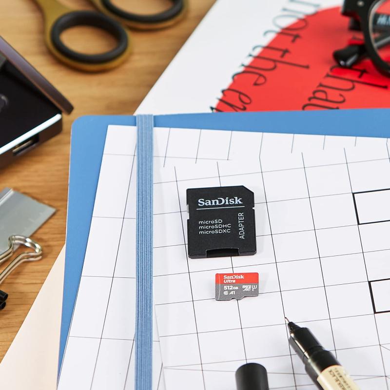 SanDisk (サンディスク) 512GB Ultra microSDXC UHS-I メモリーカード アダプター付き - 120MB/s C10 U1 フルHD A1 Micro SD カード - SDSQUA4-512G-GN6MA