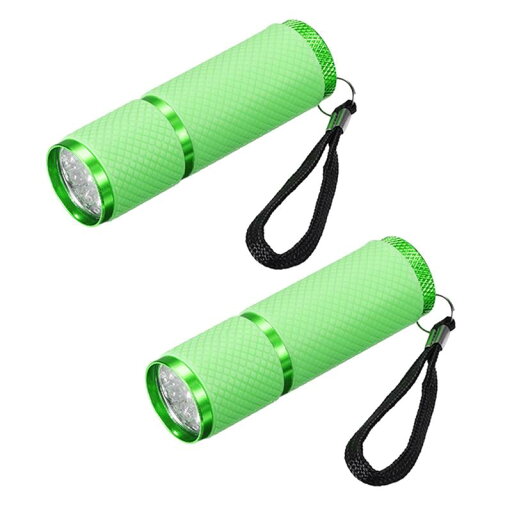 PATIKIL 9個 蓄光LEDライト付きフラッシュライト 2個セット キャンプ ハイキング パーティーに最適 緑 PATIKIL 9個 蓄光LEDライト付きフラッシュライト 2個セット キャンプ ハイキング パーティーに最適 緑