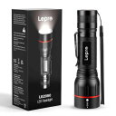 Lepro LED懐中電灯 フラッシュライト ハンディライト 強力 軍用 【LE2050/高輝度/18650と単四電池対応/ズーム式/5つ点灯モード/防滴/クリップ付き】電池式 防災 停電対策 緊急用 新型 軽量 キャン(4)