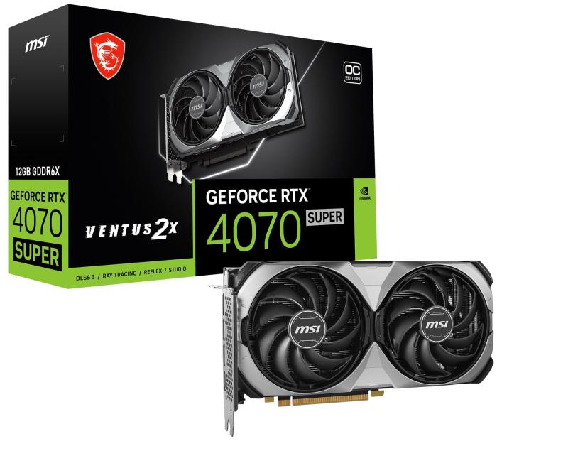 MSI GeForce RTX 4070 SUPER 12G VENTUS 2X OC/A PCIe4.0 2XbgE2t@ ȃXy[X OtBbNXJ[h VD8751