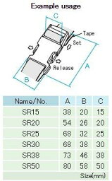 [NIFCO] ニフコ SR50 プラスチック バックル 黒 50mm巾用 ベルトの長さ調節などに