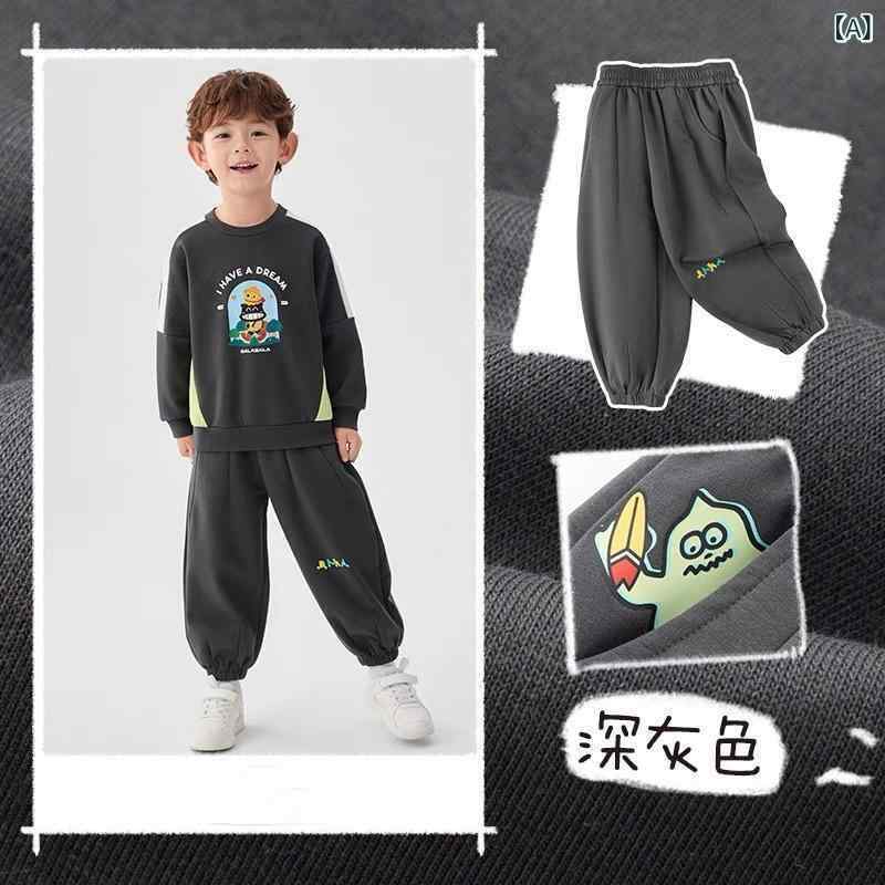 子供服 パンツ 男の子 カジュアルパンツ 運動着 春秋 ズボン 中学生 高校生 コットン 混紡 柔らかい 快適 ランニング ロングパンツ グレー系 グリーン系