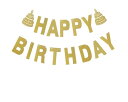 パーティーパーク HAPPY BIRTHDAY ラメ キラキラ グリッター ガーランド バナー ゴールド お誕生日 パーティー バースデー デコレーション 装飾(3)