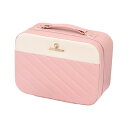 コスメボックス レディース メイクアップボックス 大容量 メイクボックス バニティケース 化粧ポーチ コスメポーチ ハンドバッグ型 防水 ストライプ柄 ピンク系