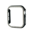 Gaacal プラスチック製Apple watch ケース アップルウォッチ保護ケース装着簡単 ダイヤカットストーン付き ブラックフレーム 超薄型 耐衝撃Series6 SE 5 4カバー Series6 SE 5 4カバー38mm 40mm 42mm