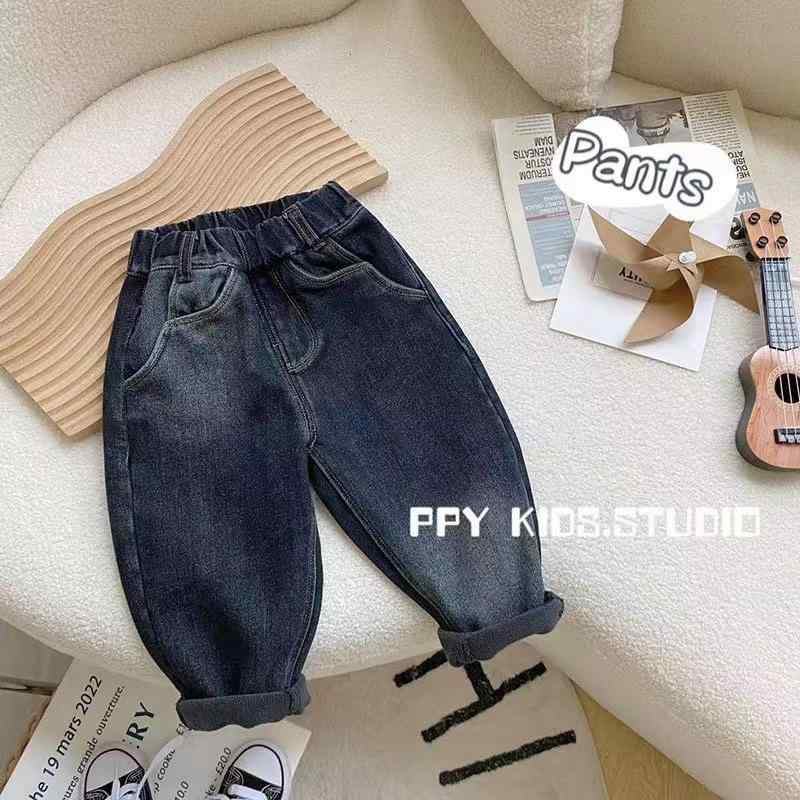 子供用ジーンズ 冬物 裏起毛パンツ ボーイズ 幼児 暖パン 長ズボン 秋冬 3歳 4歳 5歳 6歳 7歳 8歳 コッ..