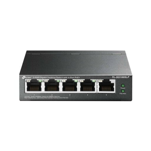 TP-Link スイッチングハブ 5ポート PoE+ (4ポートPoE+、各30Wまで) 合計40W対応 TL-SG1005LP TP-Link スイッチングハブ 5ポート PoE+ (4ポートPoE+、各30Wまで) 合計40W対応 TL-SG1005LP