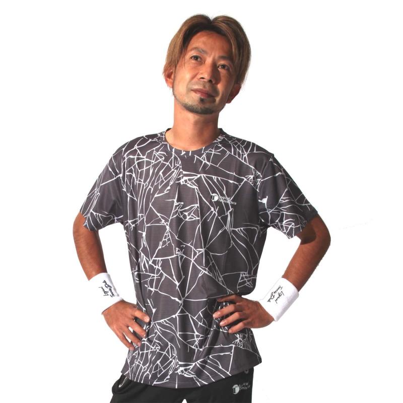 [Logical Tennis Data] Tシャツ 半袖 メンズ レディース スポーツウエア ドライ 吸汗速乾 ストレッチ トレーニング ワンポイント インナー 男女兼用