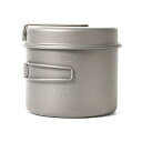 TOAKS(ト クス) チタンニウムポット チタンキャンプ調理器具 鍋+フライパンクッカ セット 軽量 蓋付き 折畳ハンドル 収納袋付き 1100ml/1300...