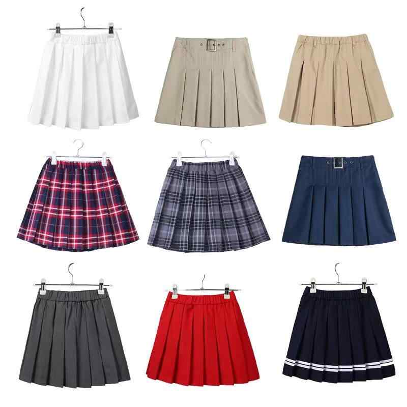 スカート キッズ 女の子 子供服 制服 半身スカート プリーツスカート ミニスカート ベージュ カーキ 紺..