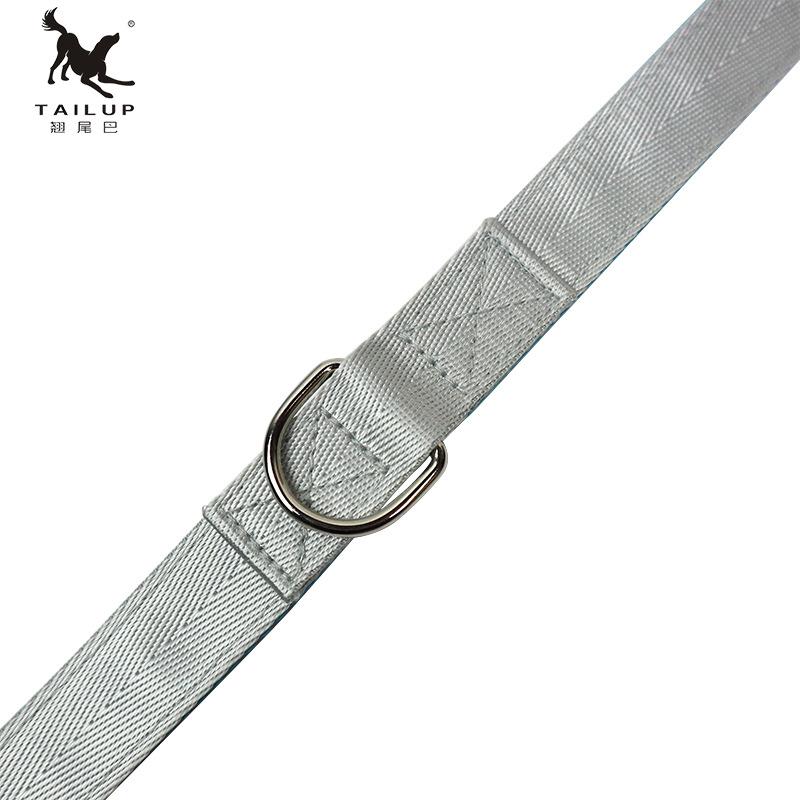 ペット用品 犬 二頭引き リード 多機能 2.5m ロング 伸縮なし 丈夫 散歩用 お出かけ用 ブルーグレー(x3)