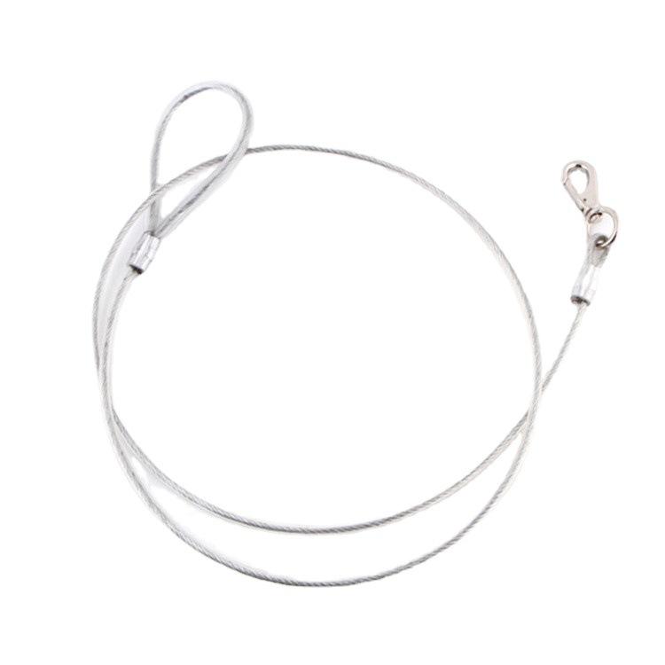 犬用リード 小型 中型 大型犬用 スチールワイヤー 牽引ロープ ペット用リード 丈夫 頑丈(x3)