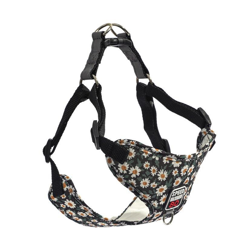 ペット用品 犬用ハーネス リード 小型犬 中型犬 牽引ロープ 通気性 ポリエステル ブラック イエロー ブ..