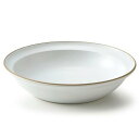 TAMAKI カレー パスタ皿 エッジライン ホワイト 直径21×高さ4.6cm 700ml 電子レンジ・食洗機対応 T-788653(3)