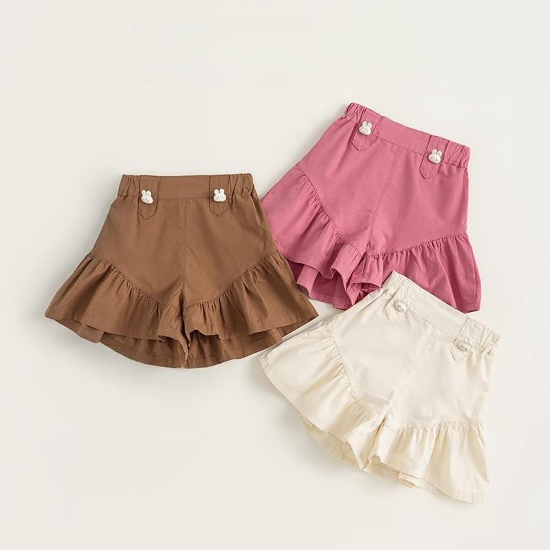 子供服 ショートパンツ 女の子 ガールズ スカート付きパンツ 夏 薄手 コットン 快適 かわいい カジュア..