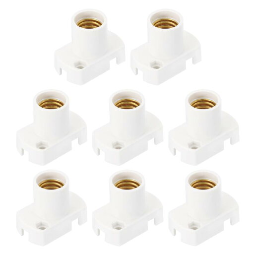 PATIKIL E12ベース LED電球用ランプホルダー ガレージ コンセント 地下室用 耐熱プラスチック製ネジ式ライトソケット ホワイト 8個セット PATIKIL E12ベース LED電球用ランプホルダー ガレージ コンセント 地下室用 耐熱プラスチック製ネジ式ライトソケット ホワイト 8個セット