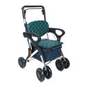 Care-parentsシルバーカー 座れる 軽量 折り畳み 4輪 手押し車 アルミ製 高さ調節 新型ブレーキ カゴ付き 防水座面 買い物カート お年寄り 散歩 花見
