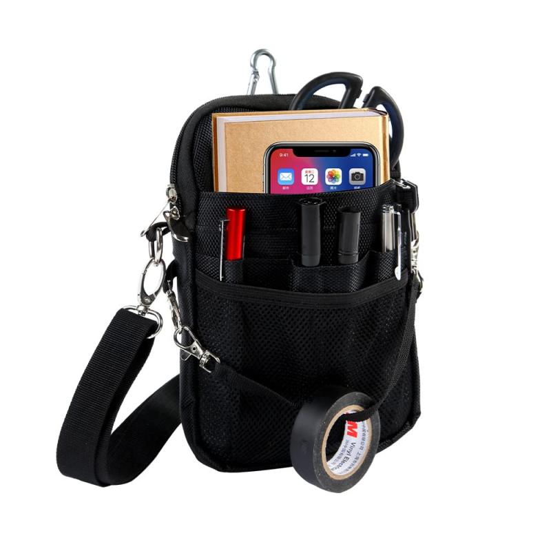 多機能 ウエストポーチ ナースポーチ ウエストバッグ 仕事用 3way ショルダー 腰 マチ付き 文房具 小物入れ 大容量 作業用 業務用 看護 介護 保育 腰袋 工具入れ ベルト付き 撥水 防傷加工