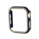 Gaacal プラスチック製Apple watch ケース アップルウォッチ保護ケース装着簡単 ダイヤカットストーン付き ブルーフレーム 超薄型 耐衝撃Series6 SE 5 4カバー Series6 SE 5 4カバー38mm 40mm 42mm 4