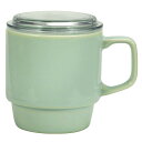 山加商店(yamakasyoten) セレック (celec) ティーメイト マグカップ 約340ml フタ付 茶こし付 電子レンジ 食洗機対応 無地 青磁 青 ブルー 日本製 cy24-12(3)