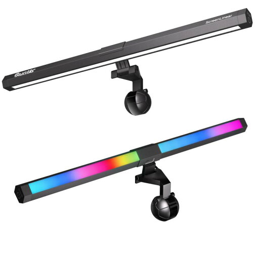Quntis モニターライト バックライト USB RGB ライト 15種類色モード デスクライト 昼白色/昼光色/電球色 3段階調光 モニター掛け式ライト ゲーミング必須 デスク雰囲気作り 厚さ1~3cmのモニタ Quntis モニターライト バックライト USB RGB ライト 15種類色モード デスクライト 昼白色/昼光色/電球色 3段階調光 モニター掛け式ライト ゲーミング必須 デスク雰囲気作り 厚さ1~3cmのモニタ