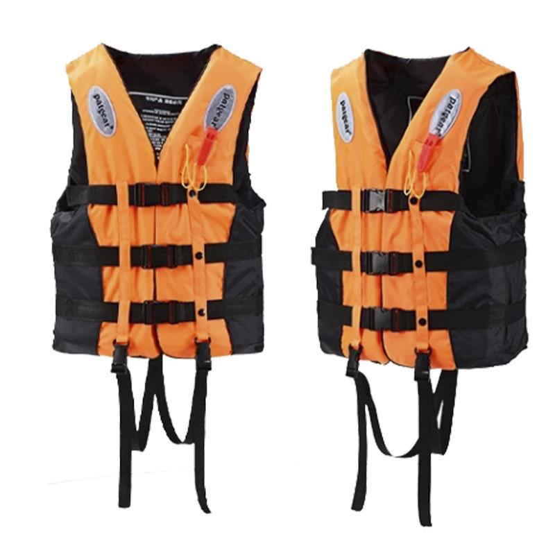 ライフジャケット 男性用 大浮力 釣り ベスト 厚手 救命胴衣 救命ベスト 海 川 釣り 漂流 オレンジ レ..