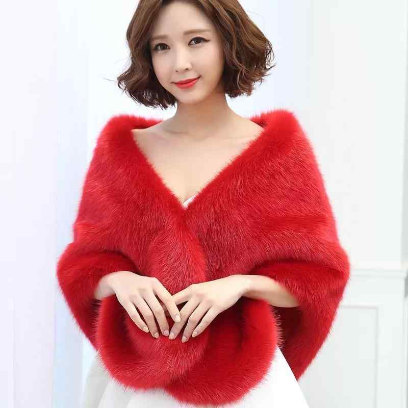 ファーショール レディース 秋冬 ケープ フェイクファー ポンチョ 厚手 結婚式 ウエディングドレス 着..