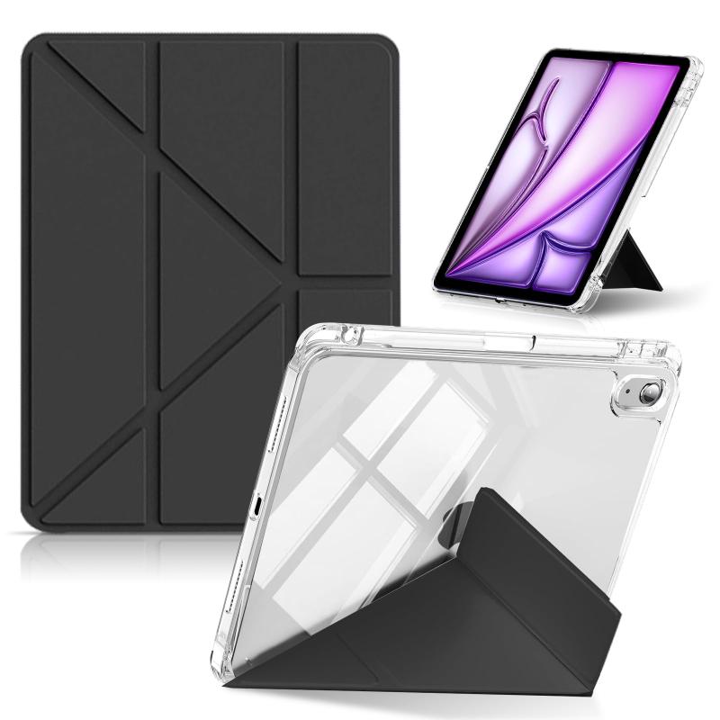 CeiLarv コンパチブル iPad Air 11インチ M3/M2 2025/2024 ケース/iPad Air 第5世代/第4世代 ケース 横置&縦置 スタンド機能 超スリム Y折り 軽量 衝撃保護 折りたたみ ペンシル収納 アイパッド エア7 M