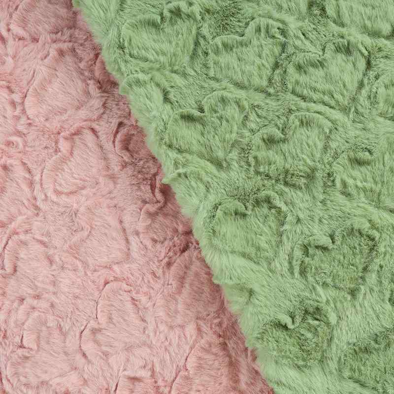 生地 布帛 ポリエステル100% 保温性 フリース ハート柄 泡泡绒 パジャマ 部屋着 バッグ 鞄 ブランケッ..