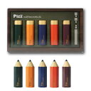 Pizz(ピッツ) えんぴつみたいな消しゴム 5個セット 良く消えるPVC仕様 黒板化粧箱入り| 日本製