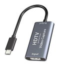 USB-C & HDMI 変換アダプタ キャプチャーボード HDMI キャプチャーボード HD画質録画 HD1080P/4Kパススルー機能 HDMI ビデオキャプチャー ゲーム録画/HDMIビデオ録画/ライブ配信用キ(2)