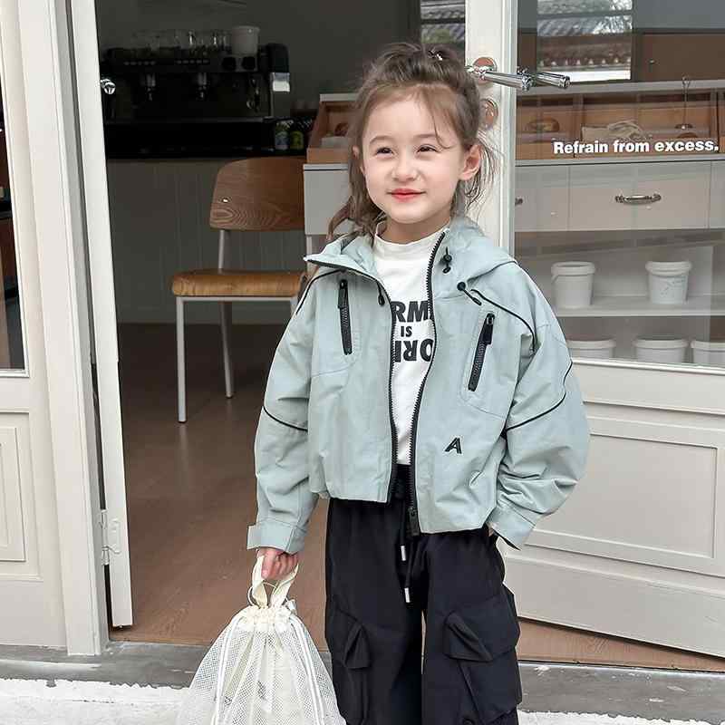 キッズ ジャケット 女の子 子供 春秋 ブルゾン ジャンパー 運動着 パープル 紫 ブラック 黒 ティールグリーン アウトドア 普段使い かわいい 90cm 100cm 110cm 120cm 130cm 140cm 150cm 160cm 170cm