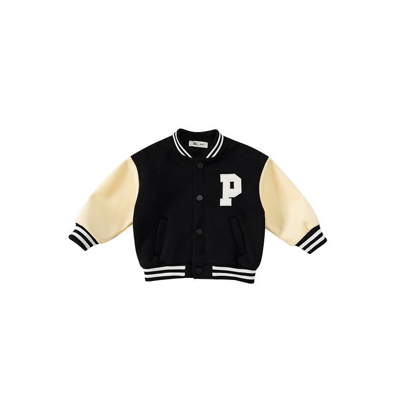 子供服 ジャケット 秋冬 子供 男の子 女の子 配色 アルファベット スポーツ 野球服 アウター 厚手 ベビー カーディガン 80 90 100 110 120...