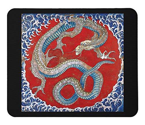 葛飾北斎、信州小布施 東町祭屋台天井絵『 龍図 』のマウスパッド:フォトパッド( 日本の浮世絵シリーズ )