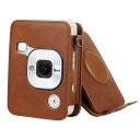 instax mini liplay ケース FUJIFILM チェキ 保護カバー 富士フイルム チェキ カバー チェキフィルム 全面保護 傷つけ防止 ショルダーストラップ付き PUレザー 携帯便利 取り出し簡単 磁気スナップ(2)