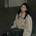 ファーコート レディース レトロ 襟付き フェイクファー ジャケット 秋冬 韓国風 長袖 あったか ショート丈 トップス ブラウン ベージュ系 金貂ಮ...