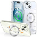 iPhone 16 用 ケース MagSafe対応 CDリング 360°回転スタンド 縦横両対応 真空メッキバンパー キラキラ 黄変防止 いphone16 クリアケース Gunwon スマホケース 米軍規格 耐衝撃 耐久性 超強磁力 ワイヤ