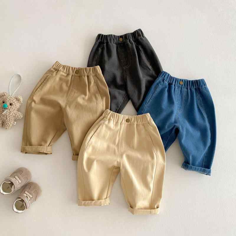 子供用ジーンズ 春物 ベビー 韓国風 カジュアルパンツ 男の子 女の子 中小童 コットン デニムパンツ ジ..