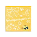 タオル美術館(Towel Museum) サンリオ ビッグリボン ポムポムプリン タオルハンカチ YH イエロー イニシャルH 28-2030072 約25×25cm