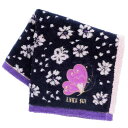 ANNA SUI (アナスイ)タオルハンカチ バタフライ アップリケ刺繍 (パープル) 婦人 レディース タオル ハンドタオル 約25cm 109482-001...