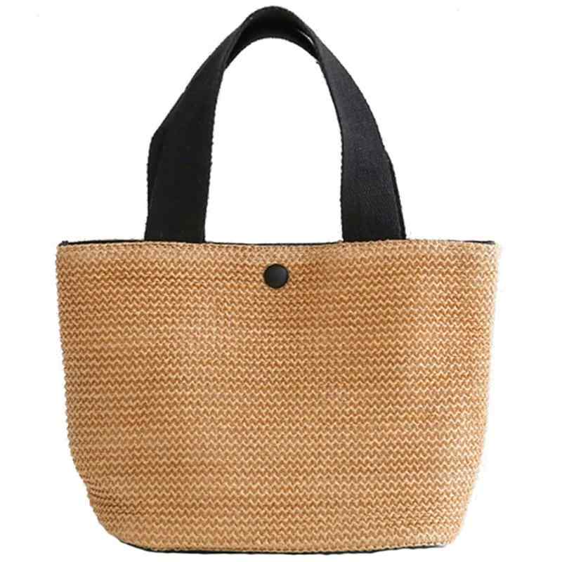 [Yino] （イノ） トートバッグ かごバッグ レディース ハンドバッグ 草編み レジャーバッグ シンプル かばん 手提げ ハンドバッグ 小型 カジュアル おしゃれ かわいい 軽量 ビーチバッグ 通勤