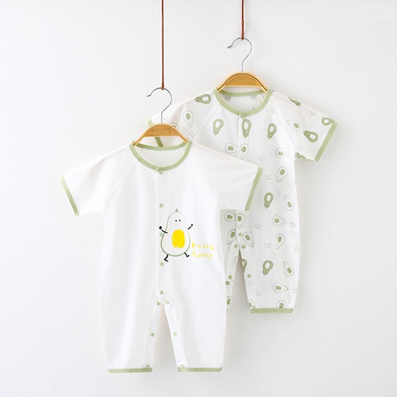 ベビー服 ロンパース カバーオール 半袖 薄手 綿100% 夏 新生児 赤ちゃん 男の子 女の子 59cm 66cm 73c..