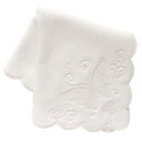ANNA SUI (アナスイ)大判 タオルハンカチ(28cm)バタフライ チュールアップリケ (ホワイト) 婦人 レディース タオル ハンドタオル 109109...