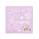タオル美術館(Towel Museum) サンリオ ビッグリボン クロミ タオルハンカチ PA パープル イニシャルA 28-2030071 約25×25cm