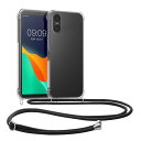 kwmobile スマホショルダー Sony Xperia 10 VI対応 ケース - ショルダー クリア TPU カバー ストラップ付き - 肩掛け 首掛け ...