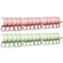 ハンガーストッパー 60個入り 洗濯物 風で飛ばされ防止グッズ 物干し竿 25mm-30mm固定 物干しざお ストッパー 強風対策 滑り止め 屋外 フック 洗濯バサミ 洗濯用品 ハンガーフック(ピンク+(3)