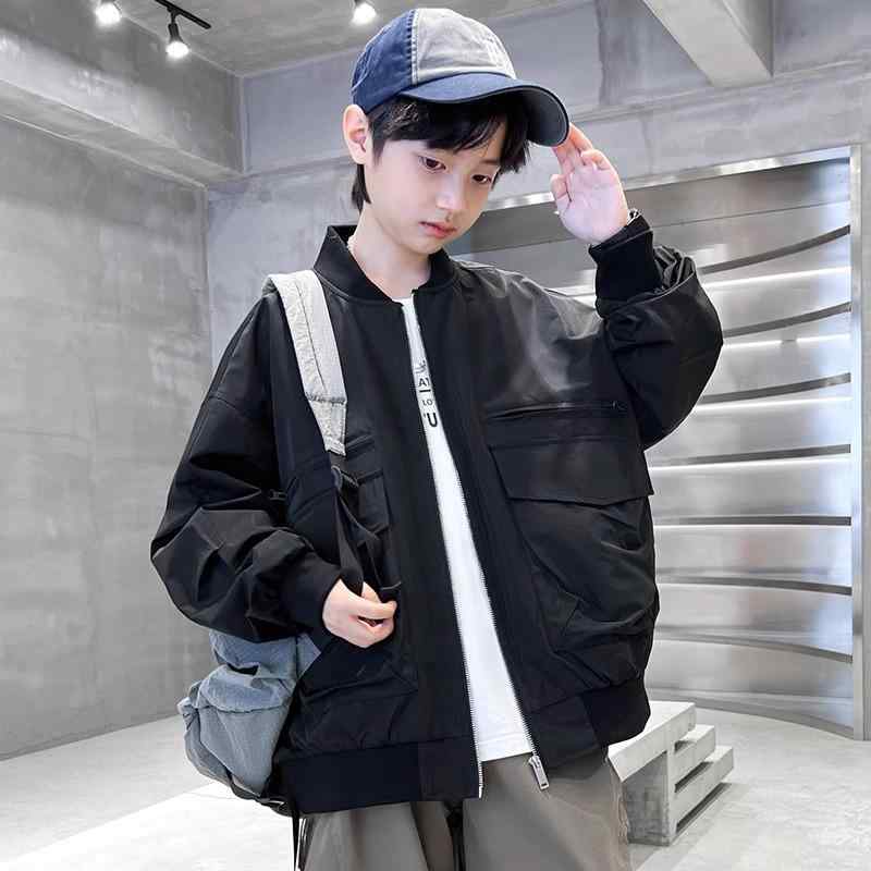 ジャケット キッズ 男の子 子供服 春秋 中学生 アウター 長袖 ブルゾン ジャンパー スポーツ 普段使い ..