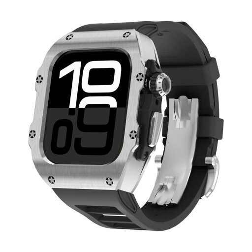 高級Apple Watch 10 46mm メタルケース、フッ素ゴム(FKM) バンド付き、メンズ 耐衝撃性 316LステンレススチールiWatch S10 46m 42mmカバー、高耐久Apple Watch 46mm 42mm保護ケース 高級Apple Watch 10 46mm メタルケース、フッ素ゴム(FKM) バンド付き、メンズ 耐衝撃性 316LステンレススチールiWatch S10 46m 42mmカバー、高耐久Apple Watch 46mm 42mm保護ケース